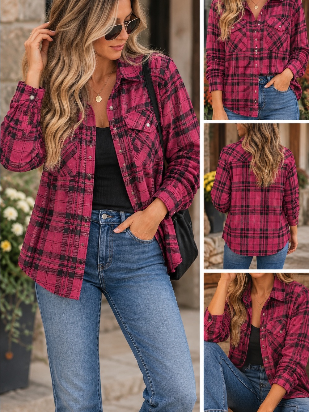 Thread & Supply Red Plaid Button-Down Shirt